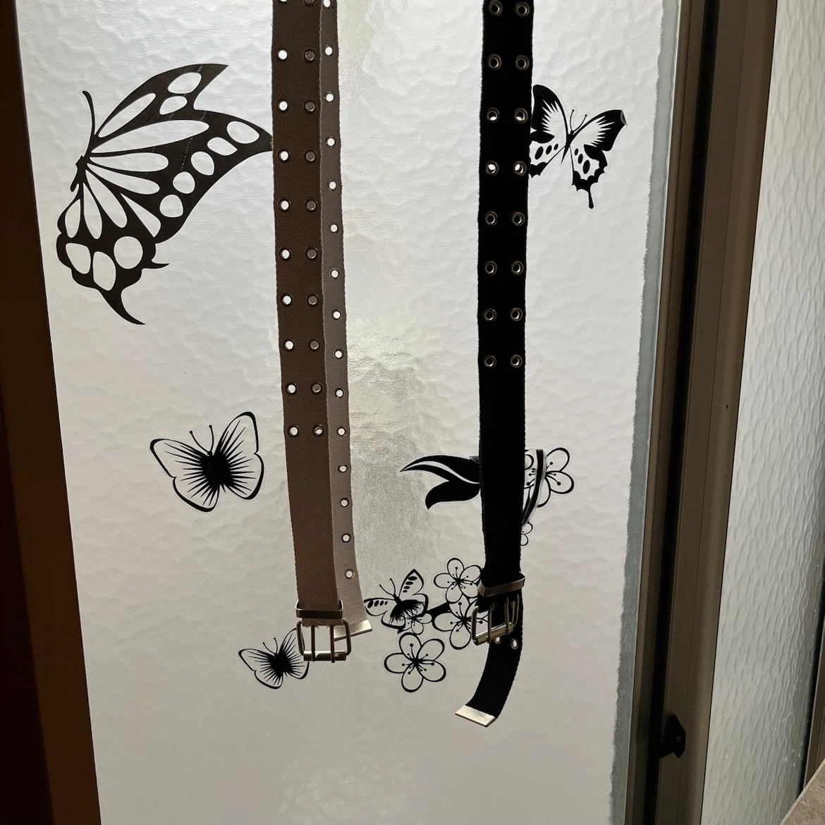 Two Canvas Web Belts - Black & White