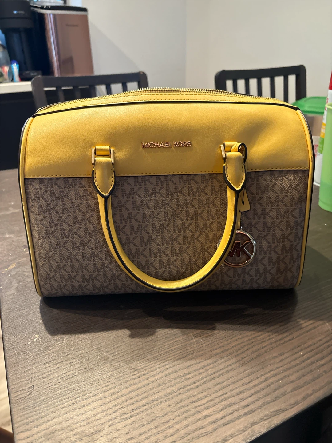 Michael Kors Medium Duffle Satchel  color Daffodil Yellow
