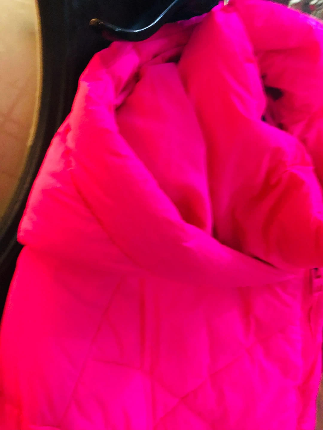 Hot Pink Puffer Jacket with Hood L - photo 4