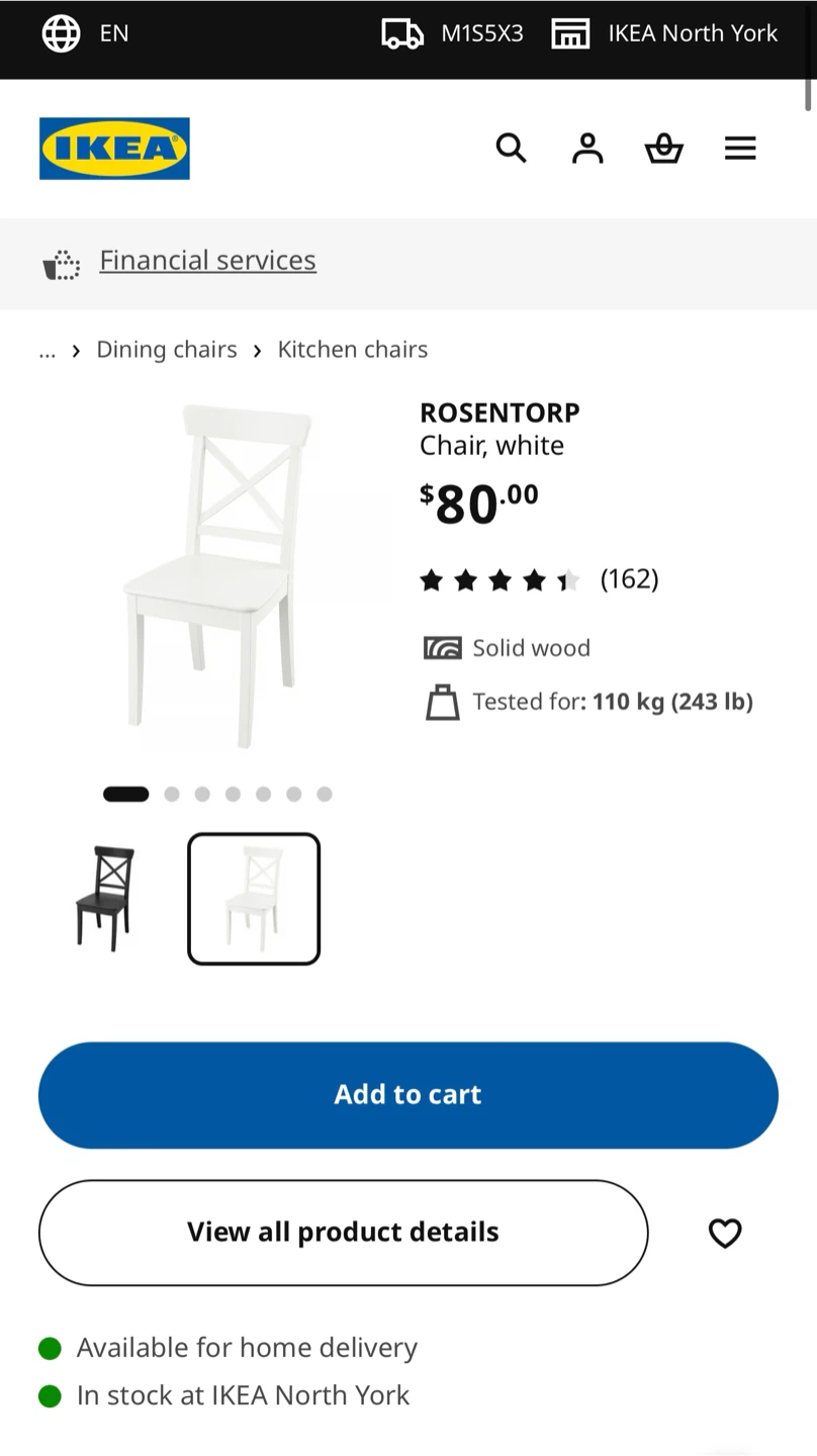 IKEA Ingolf Chair - White - photo 5