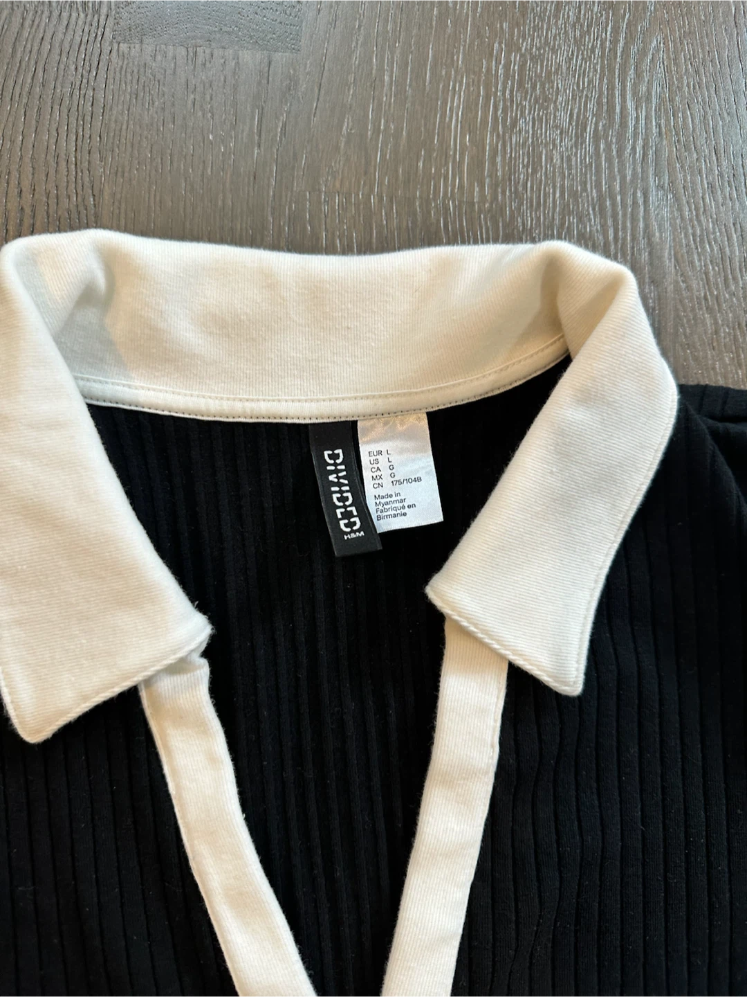 Divided by H&M Black Ribbed Collared Dress - photo 2
