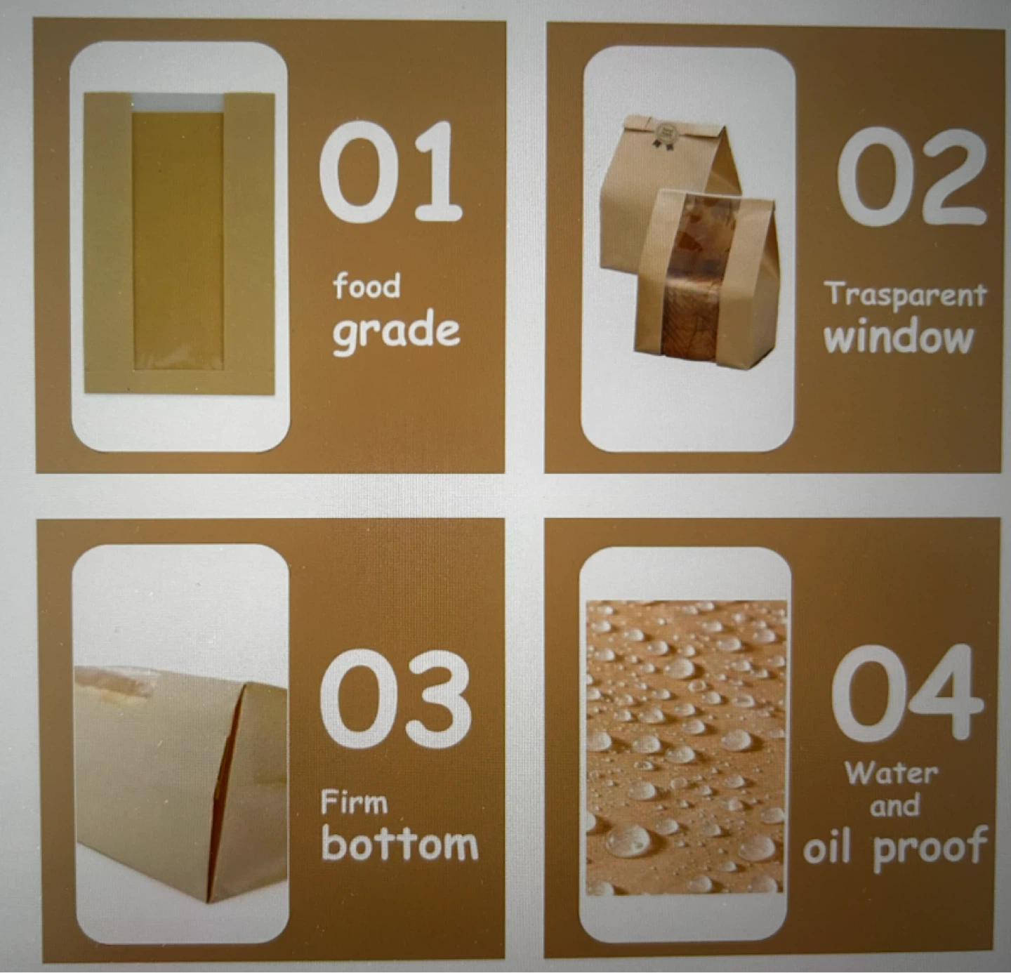 25 Brown Paper Bags with Label Seal Stickers - photo 5