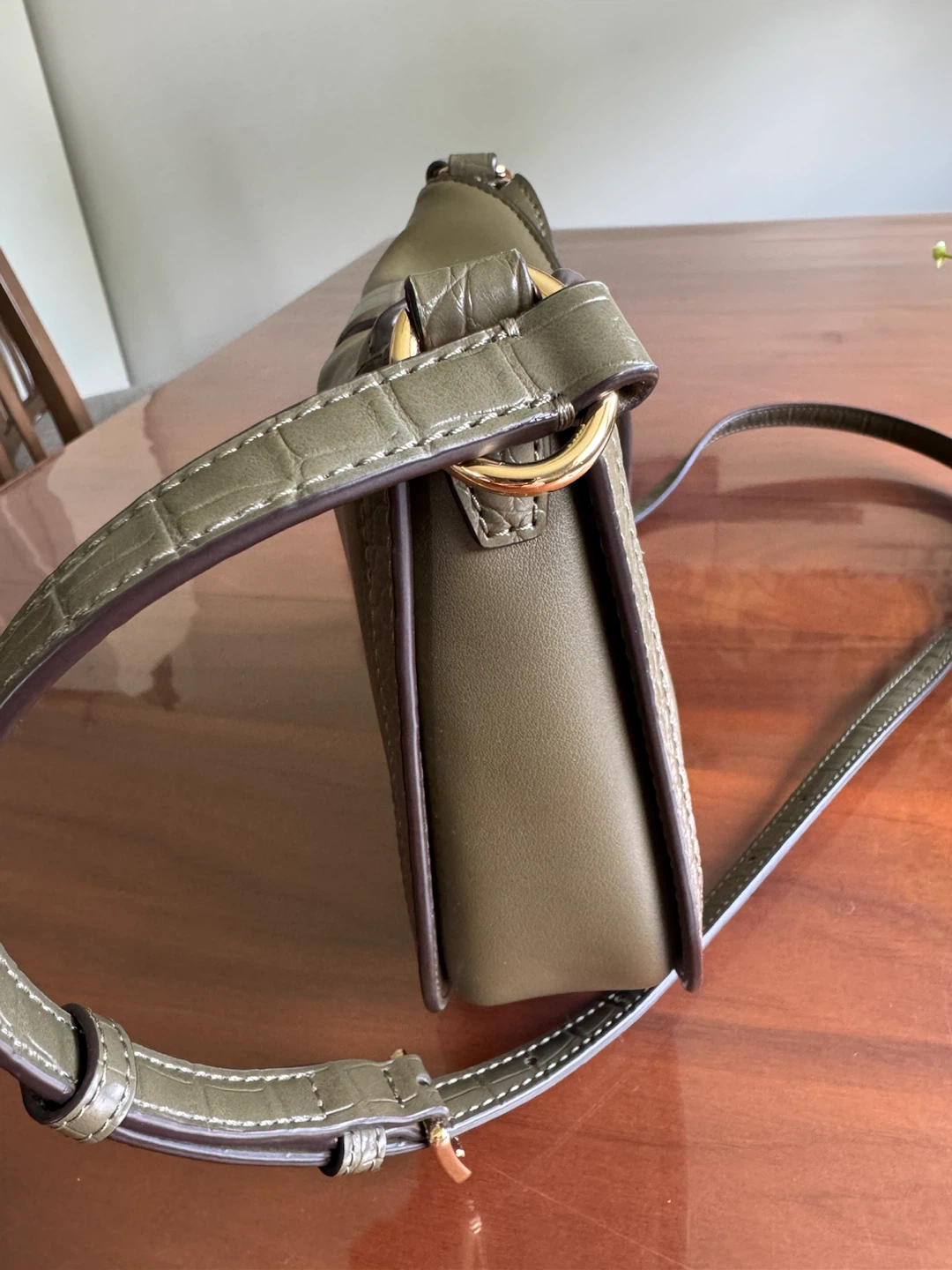 Michael Kors Olive Green Croc Embossed Shoulder Bag - photo 5
