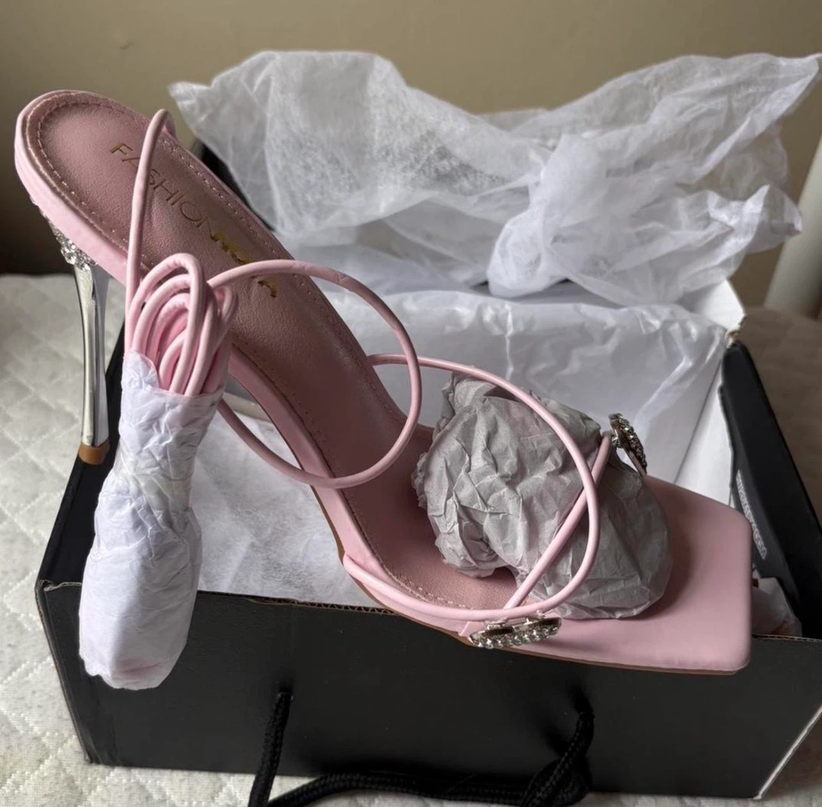 Fashion Nova Pink Heels Size 10