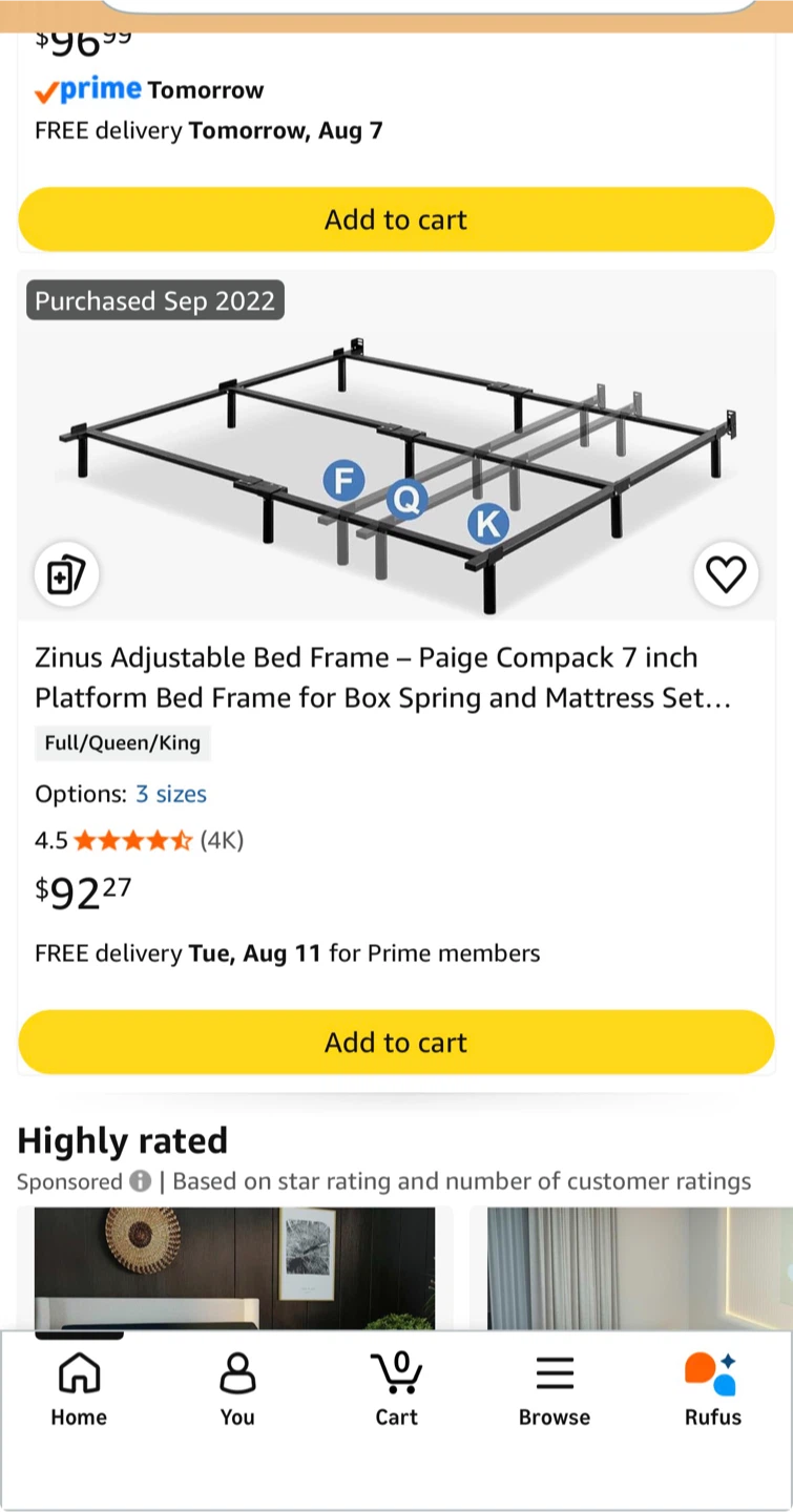 Adjustable Metal Bed Frame - photo 3