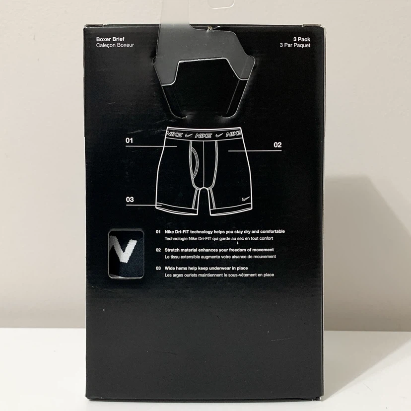Nike Boxer Brief Dri-Fit Essential Small, Medium (3 Pack) NEW - photo 4