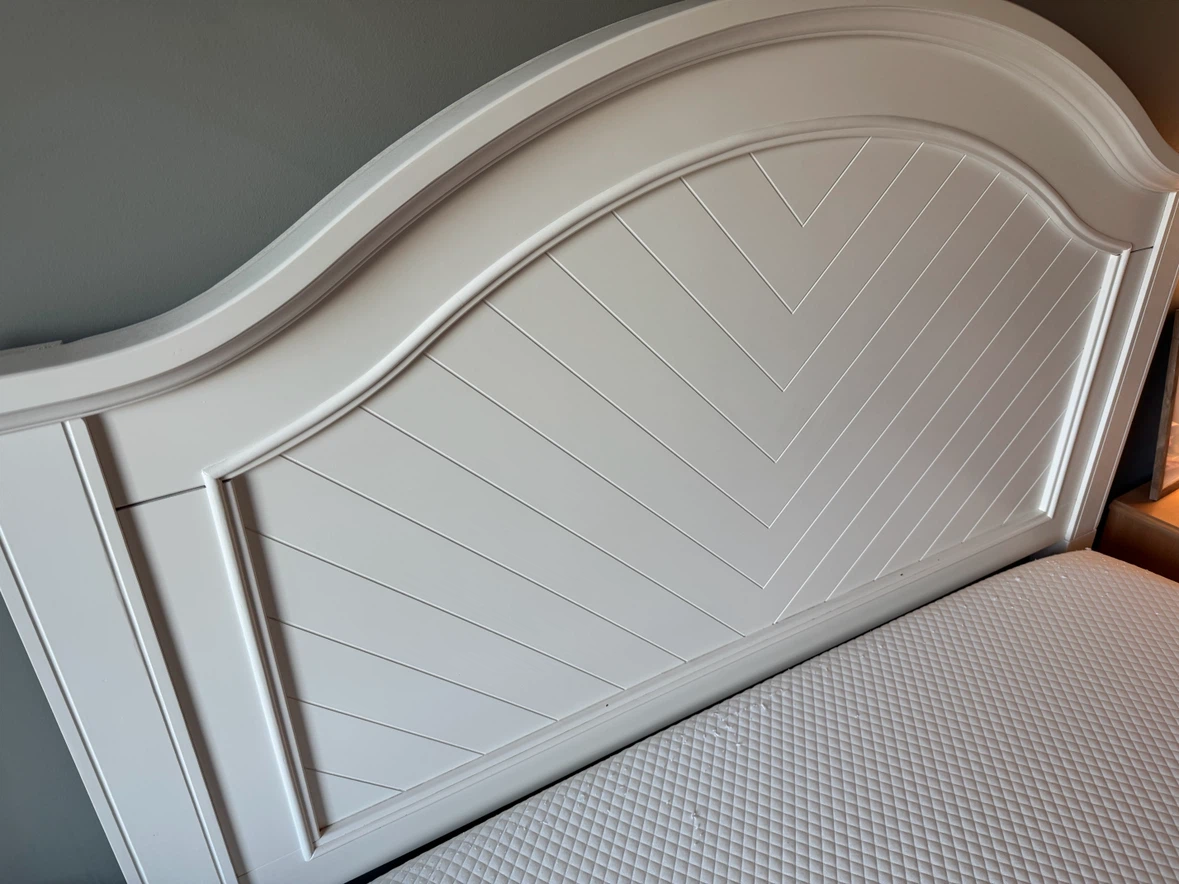 White queen Bed Frame with Mattress - photo 2
