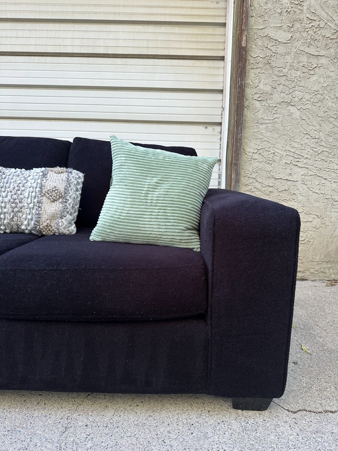 Urban Barn 3-Seater Sofa – Black Fabric – Large & Very Comfy - photo 4