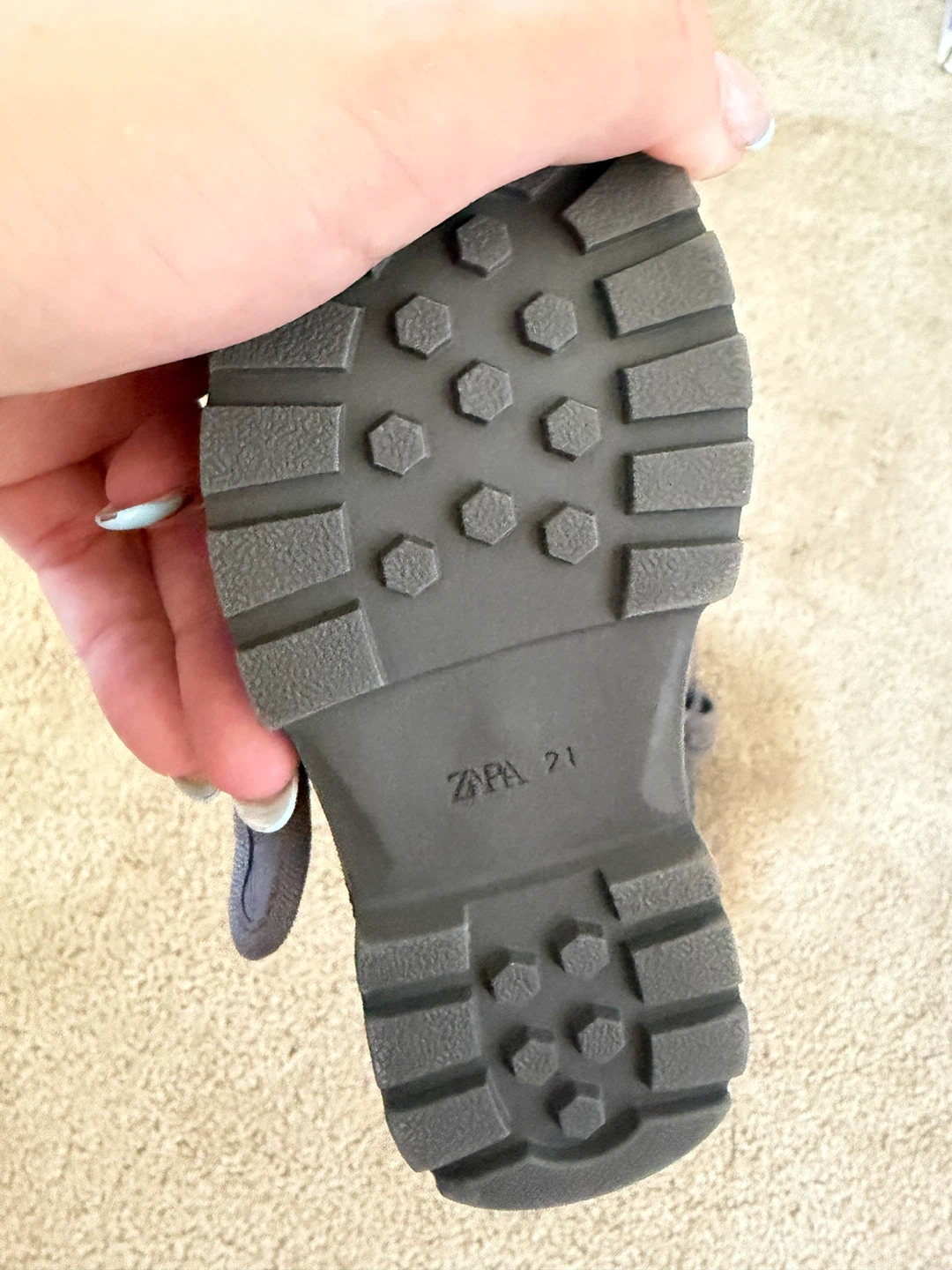 Zara Grey Canvas Mary Jane Shoes - photo 2