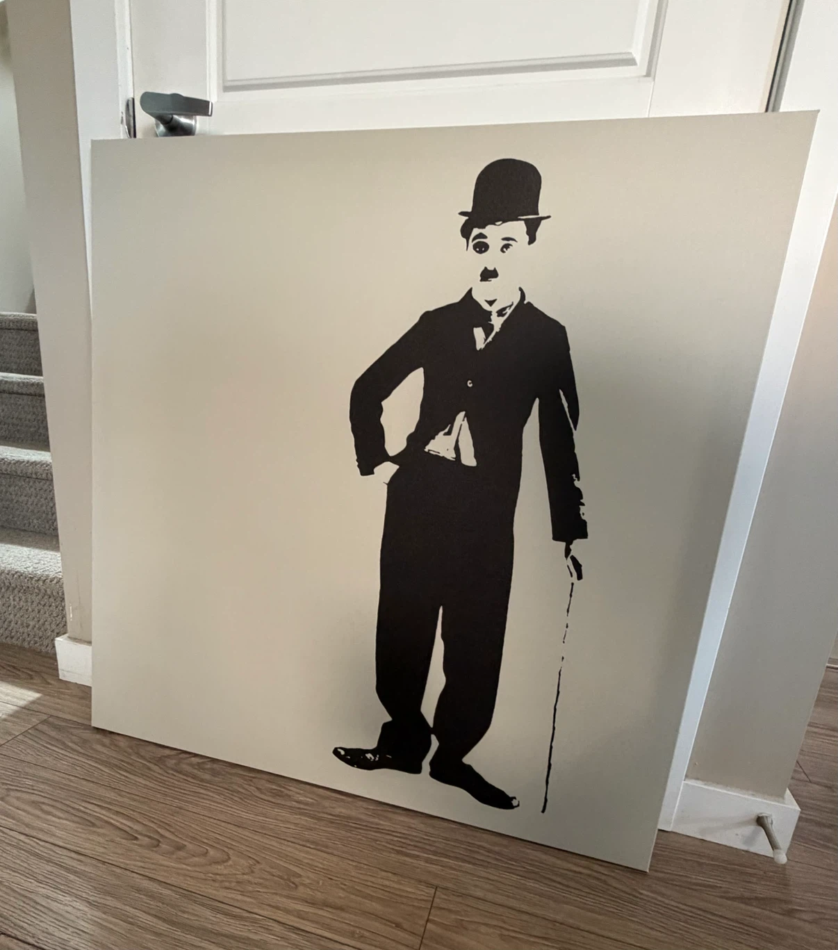 Vintage IKEA Charlie Chaplin canvas