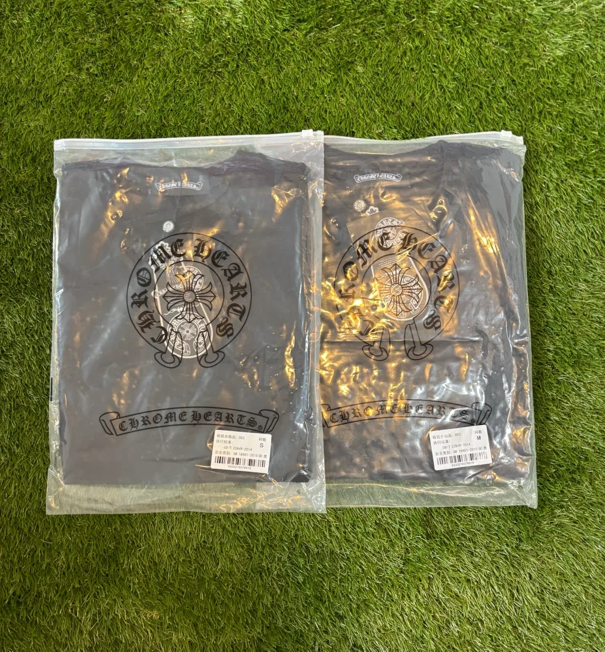 Black Rhinestone Chrome Hearts T-Shirt