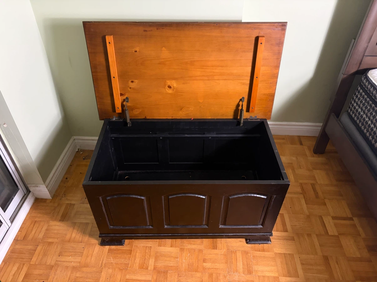 Pier 1 Wooden Storage Chest Trunk - photo 2