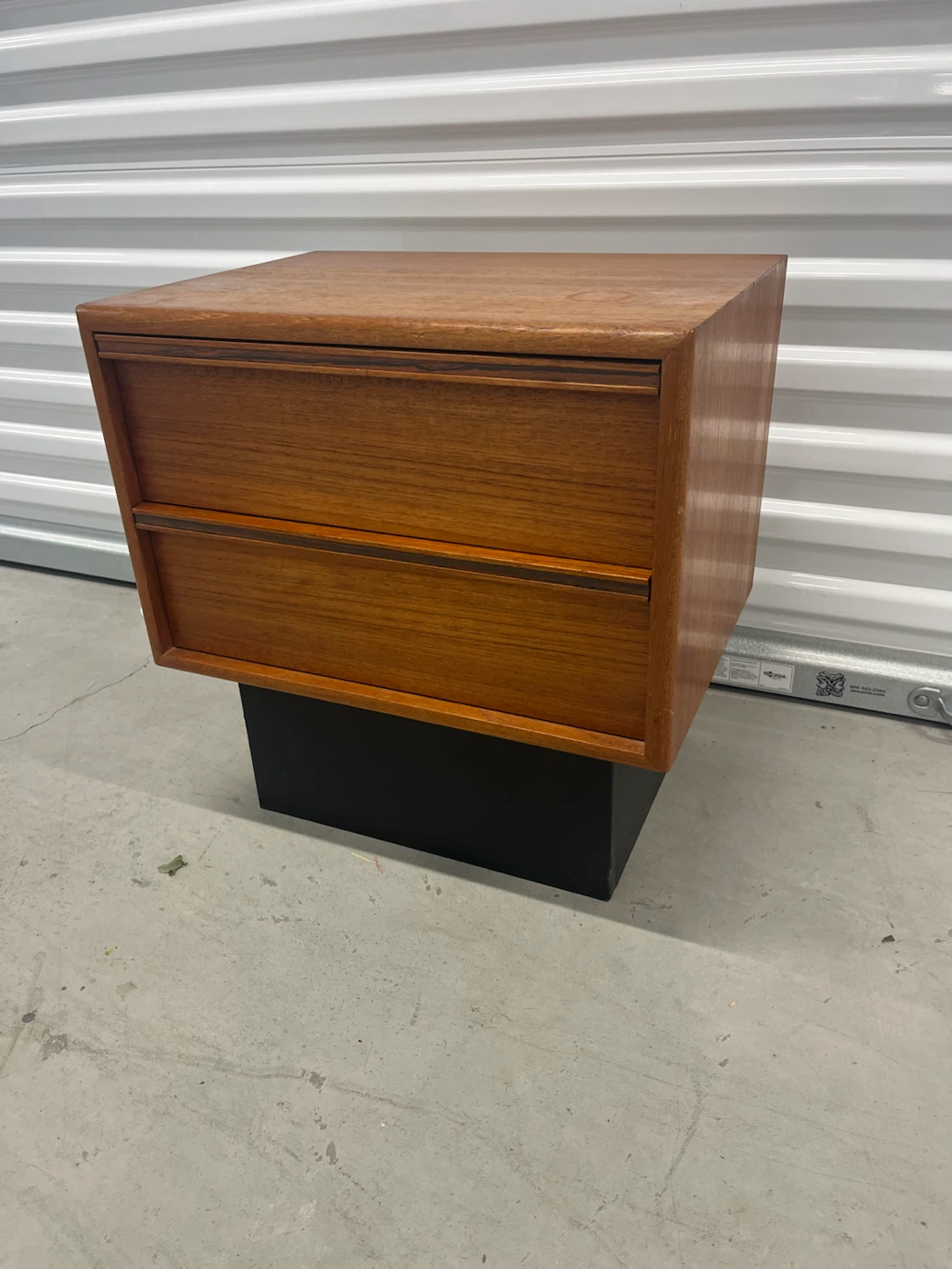 Teak Nightstand with 2 Drawers