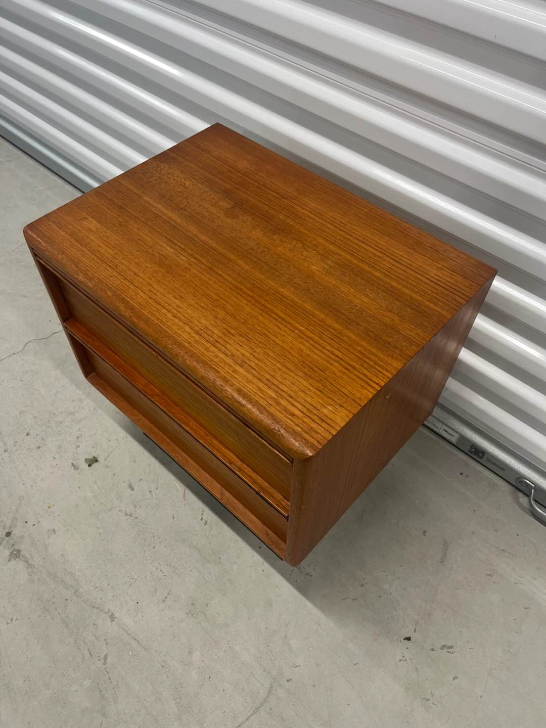 Teak Nightstand with 2 Drawers - photo 3