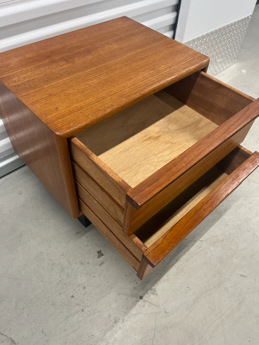 Teak Nightstand with 2 Drawers - photo 4