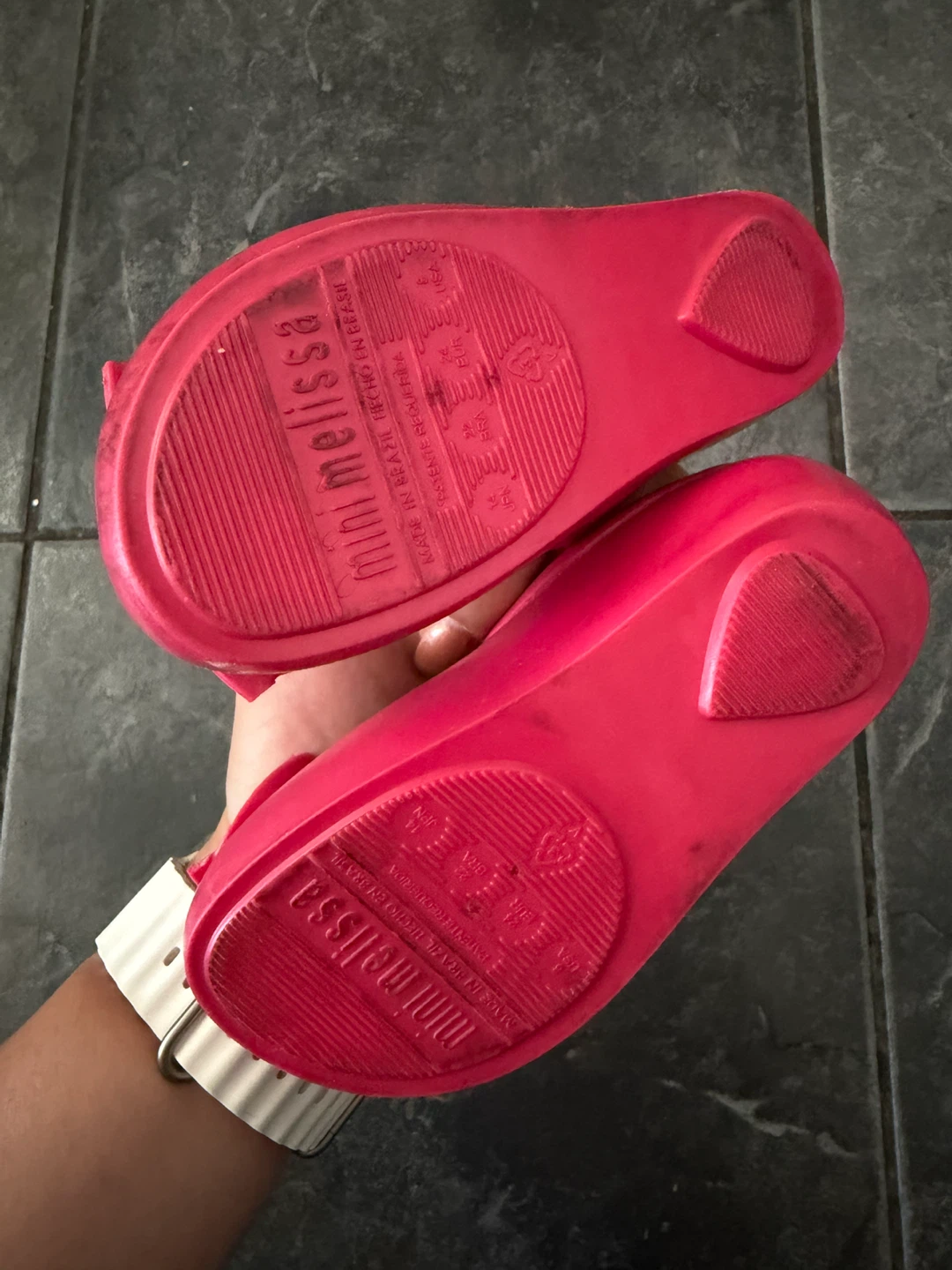 Mini Melissa Fuschia Flat Shoes Sz US 8 - photo 4
