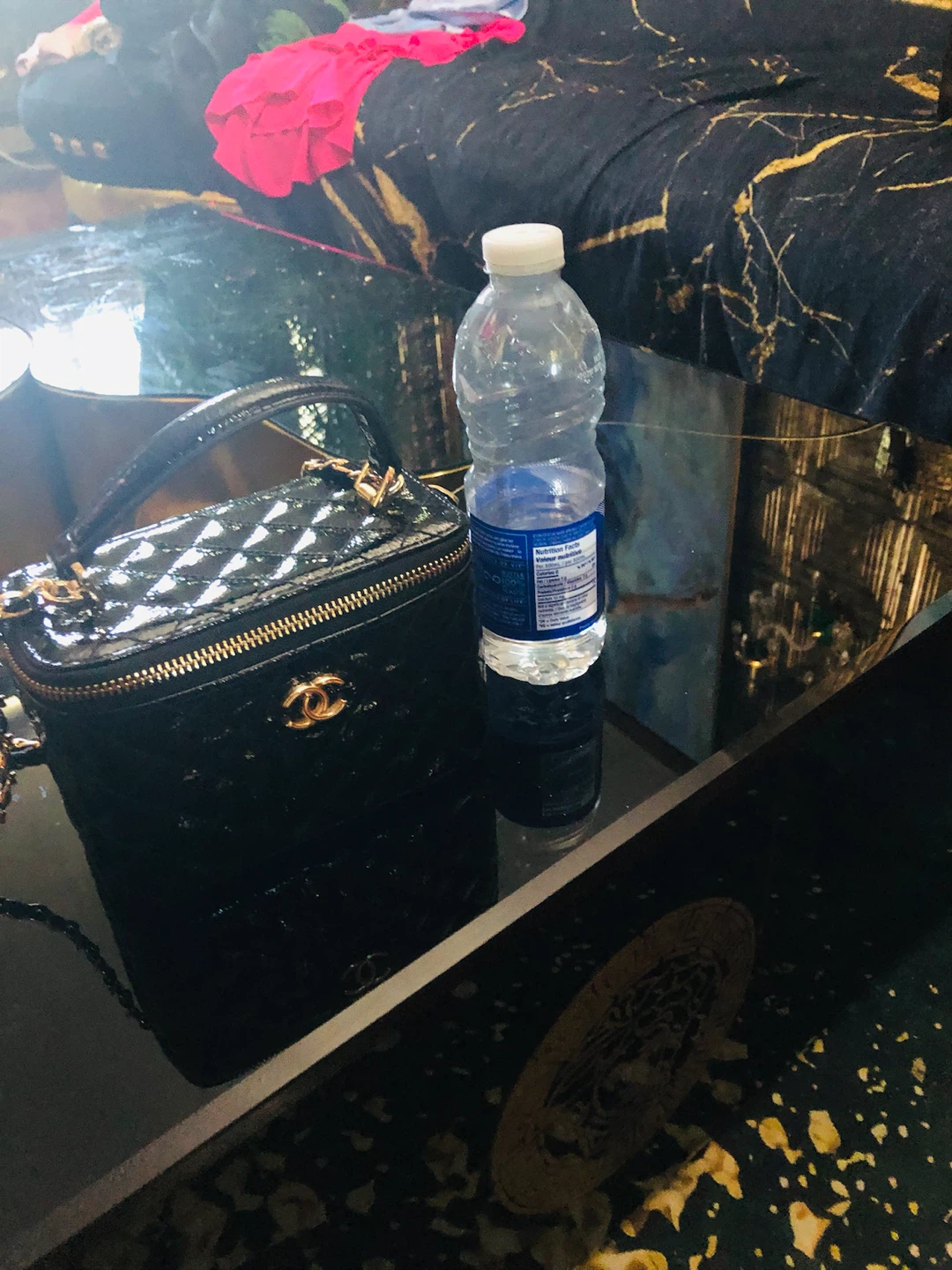 Black Patent Leather Vanity Bag