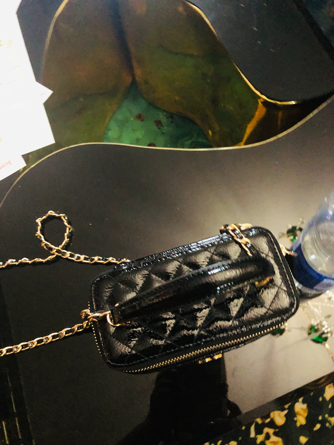 Black Patent Leather Vanity Bag - photo 4