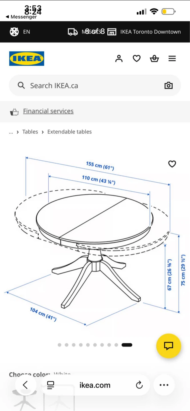 IKEA INGOLF - ROSENTORP Extendable Dining Table - photo 3