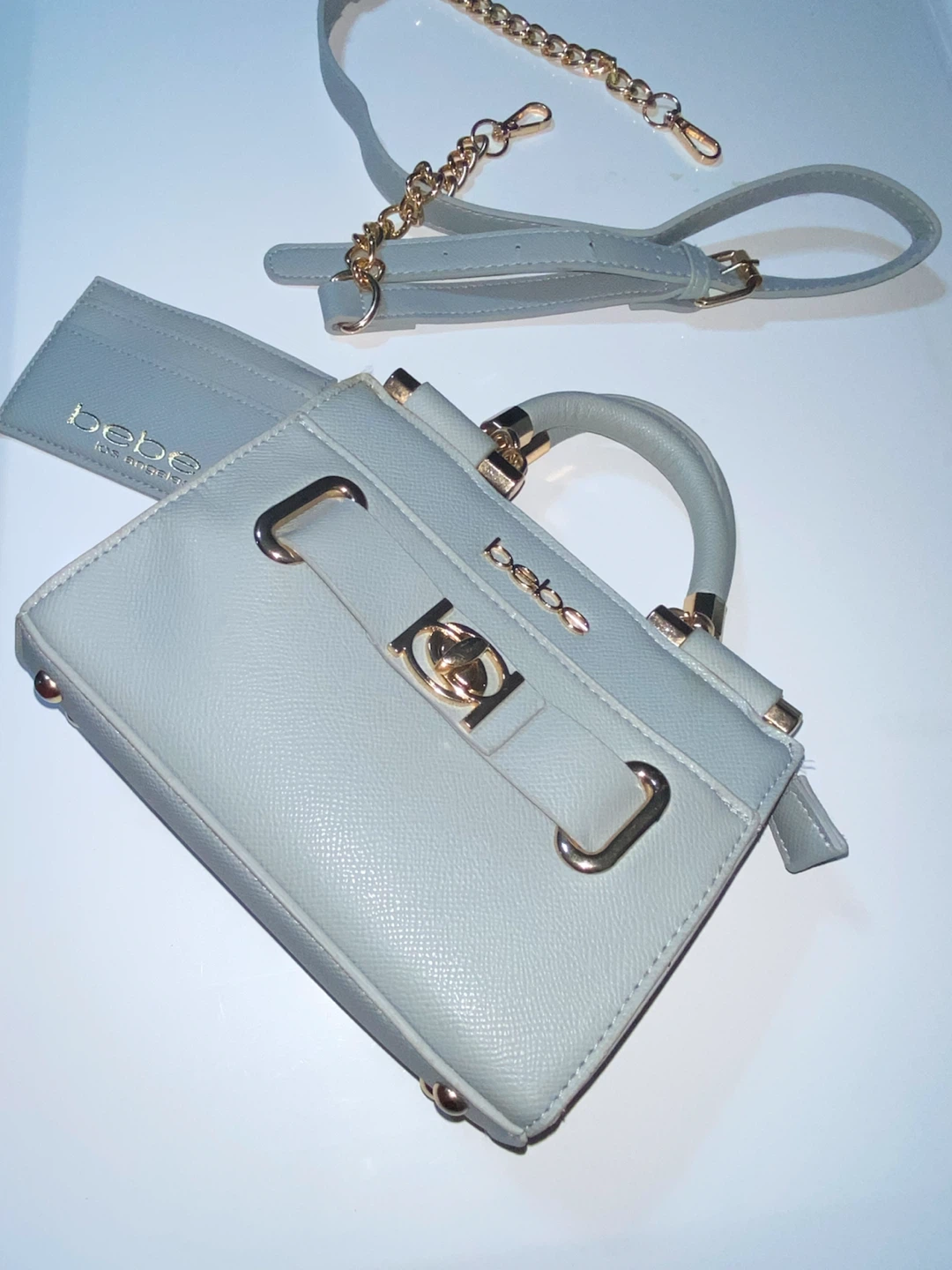 Bebe Light Blue Handbag with Cardholder