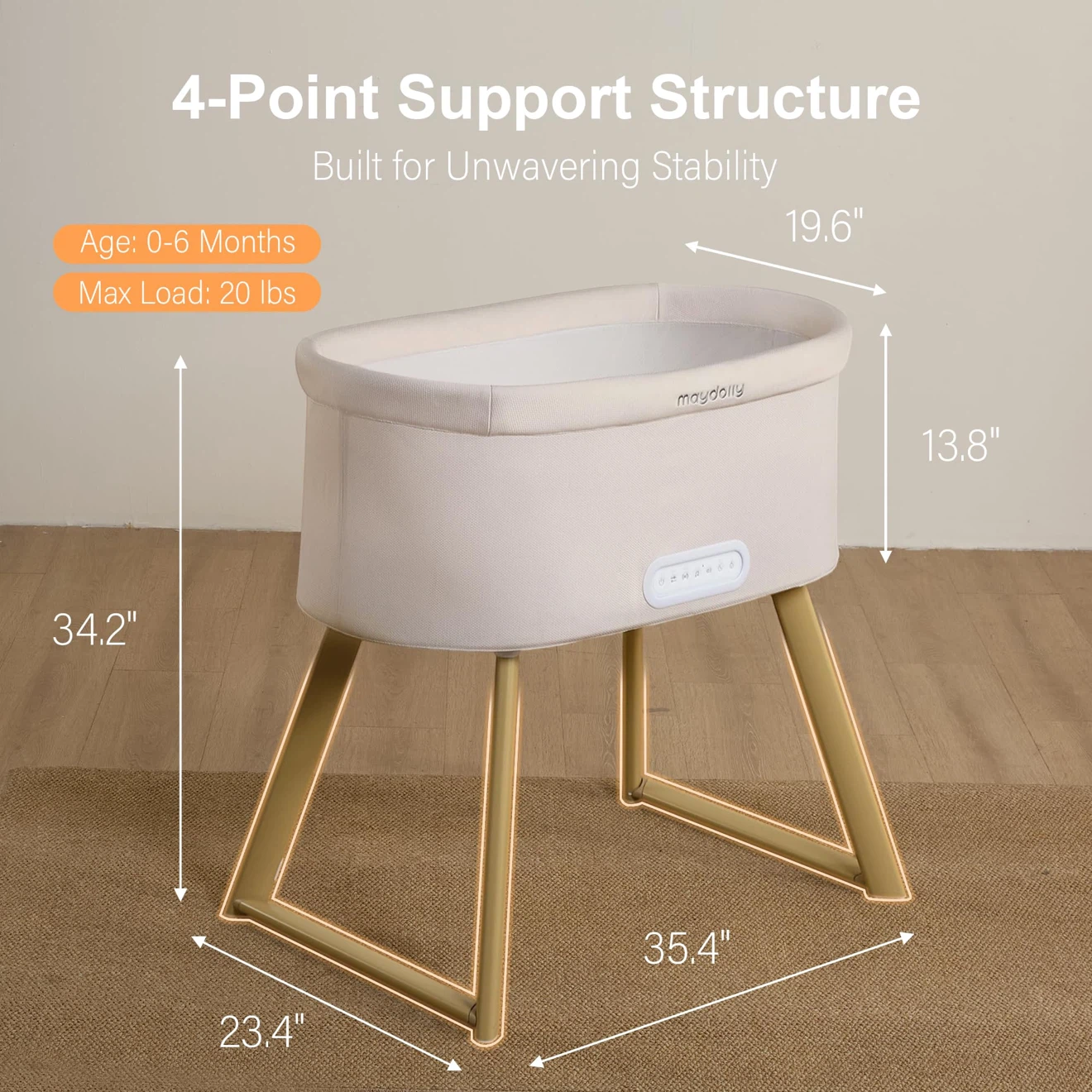 Smart Baby Bassinet with Cry Detection - Brand New - photo 4