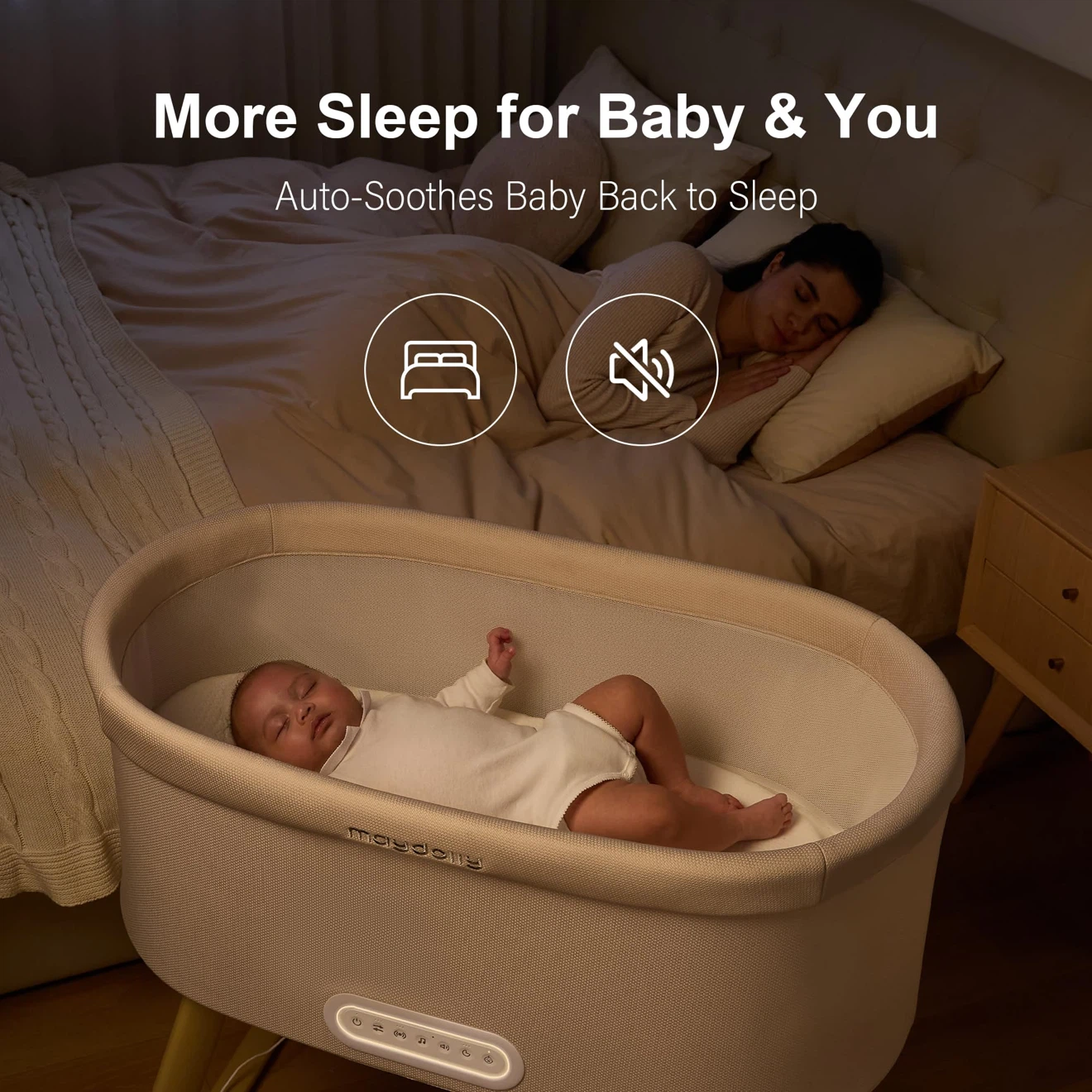 Smart Baby Bassinet with Cry Detection - Brand New - photo 5