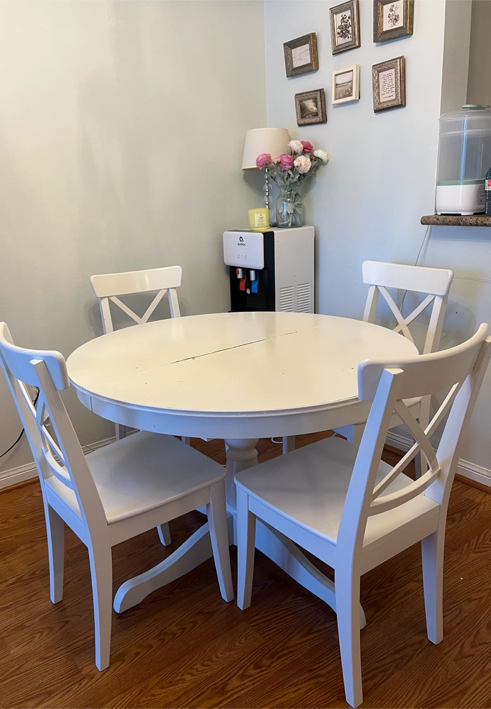 IKEA Extendable Dining Table with 4 Chairs - photo 2