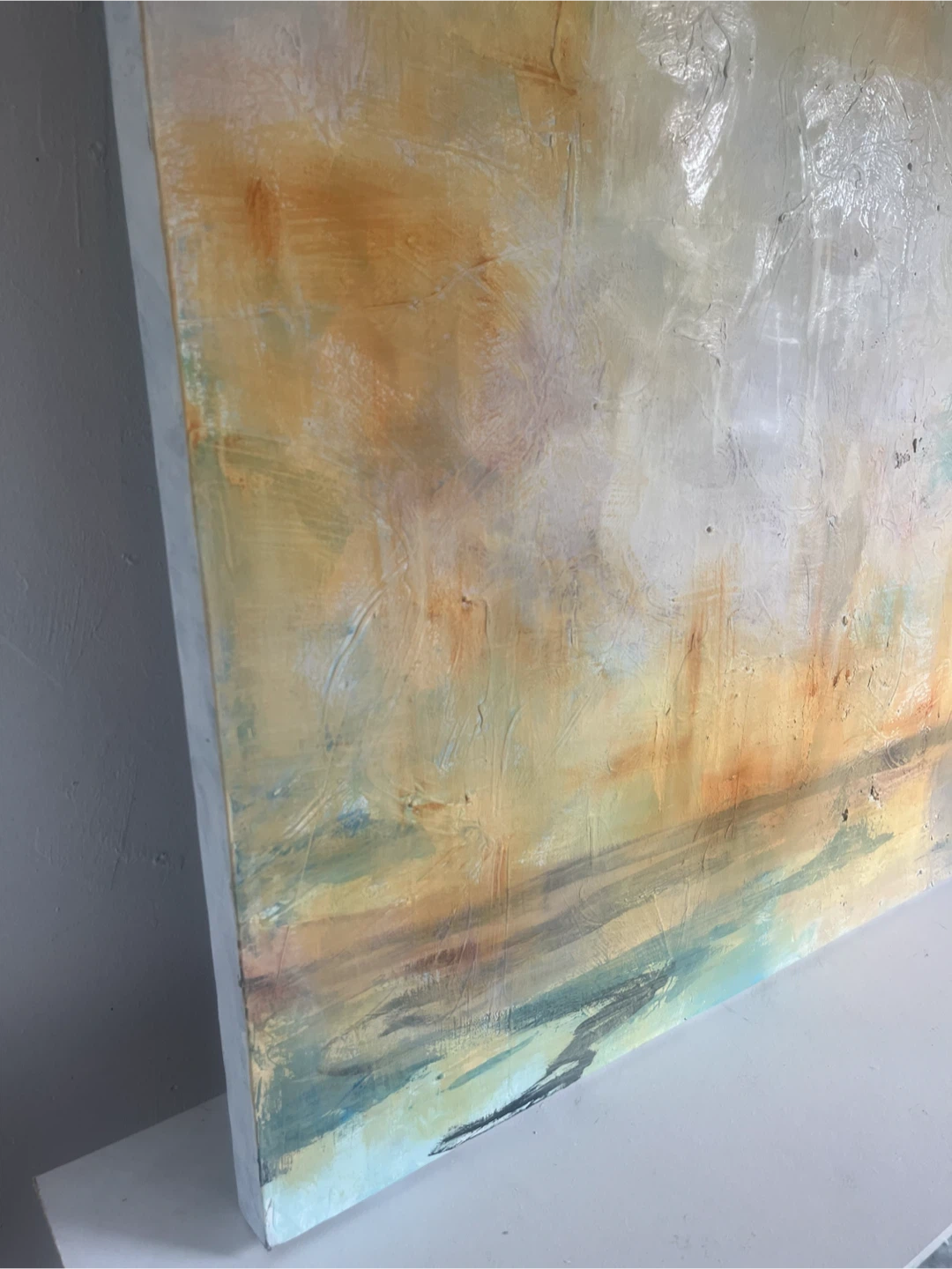 Large Landscape Abstract Painting 40x40” - photo 3