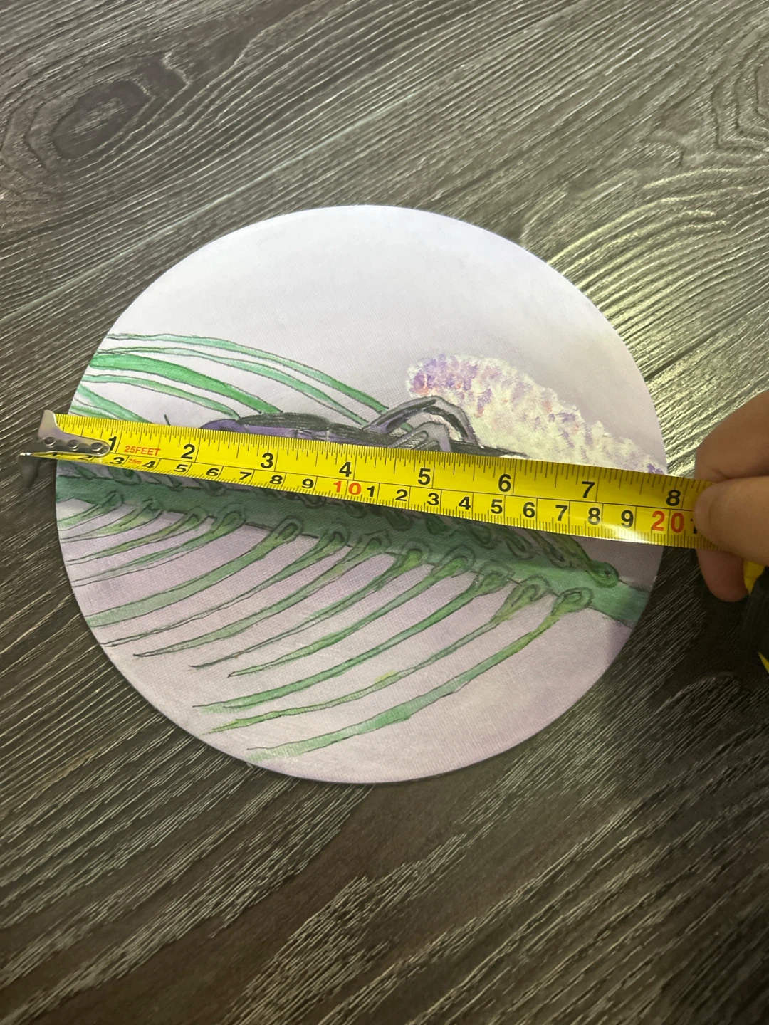 Grasshopper Climbing Art Circle - Acrylic Paint on Canvas - photo 4