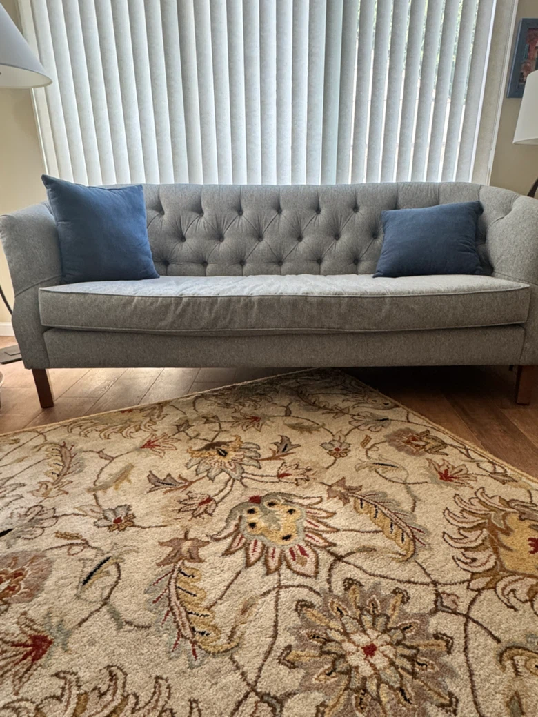 Slate Tufted Sofa