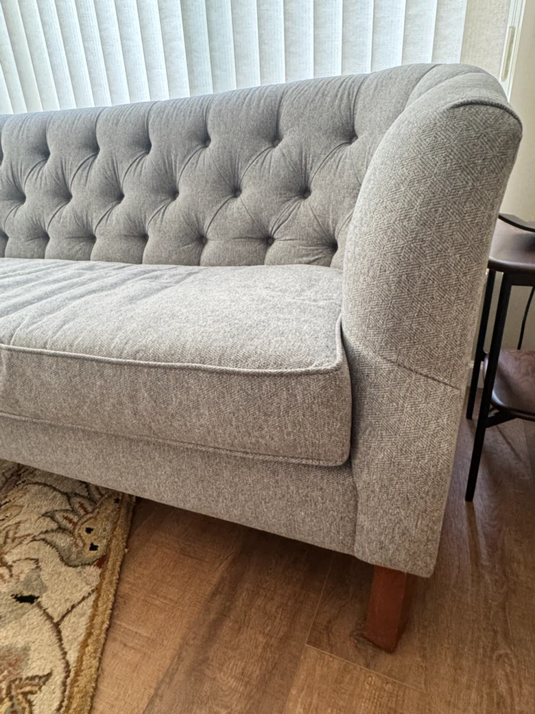 Slate Tufted Sofa - photo 2
