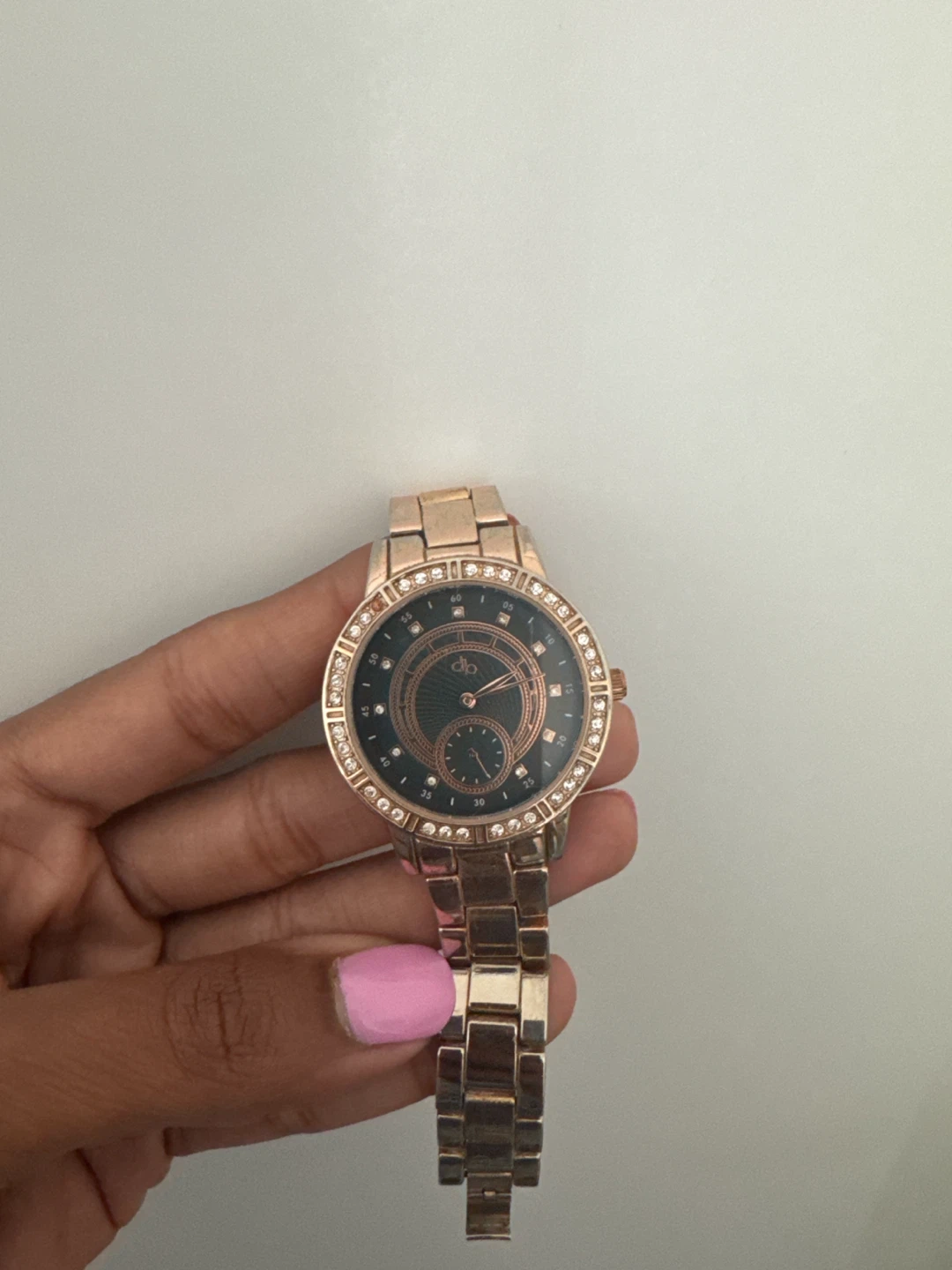 Women's Rose Gold Tone Watch with Crystal Accents - photo 2