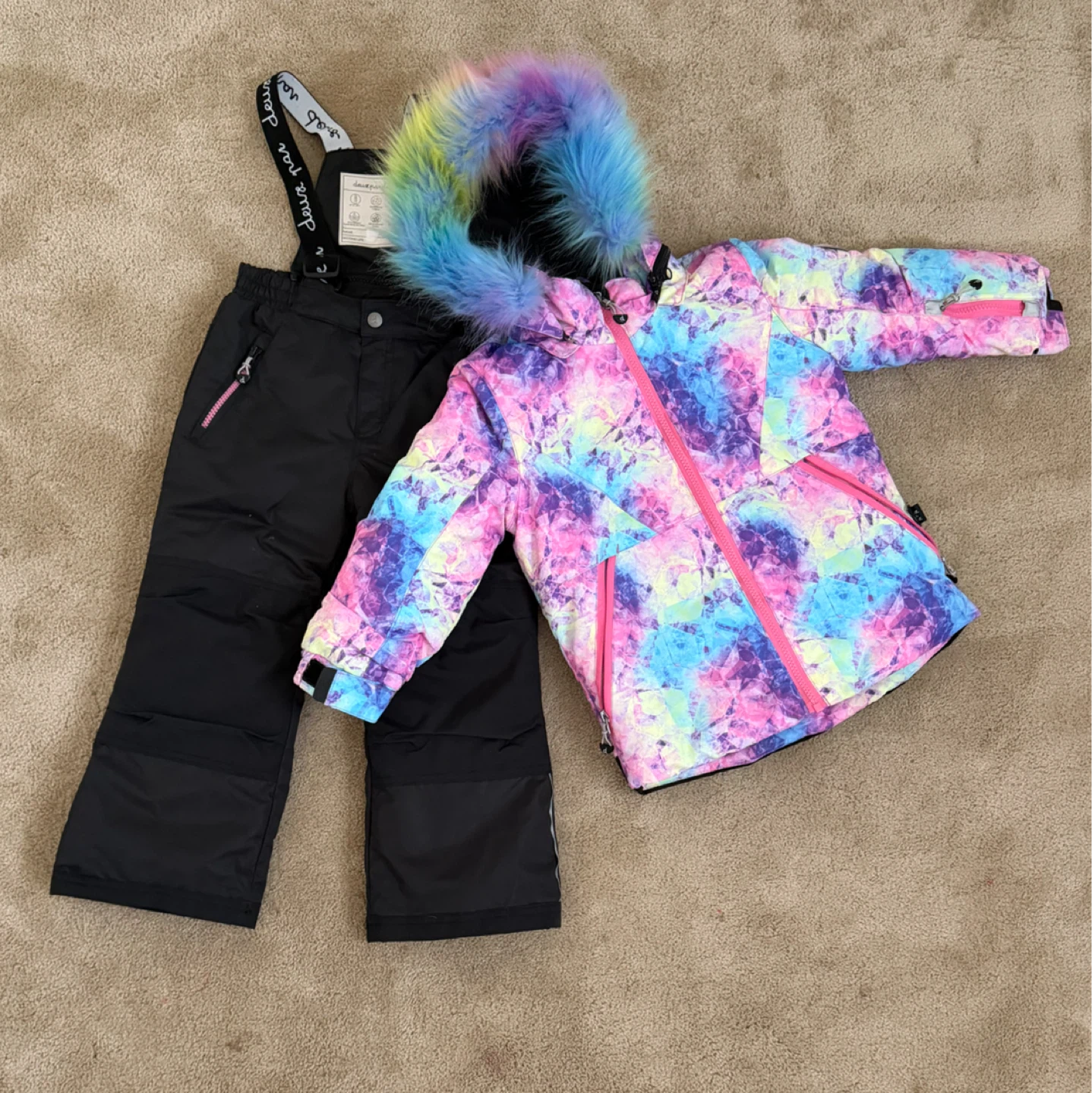 Deux Par Deux Kids Ski Suit Jacket and Pants Set