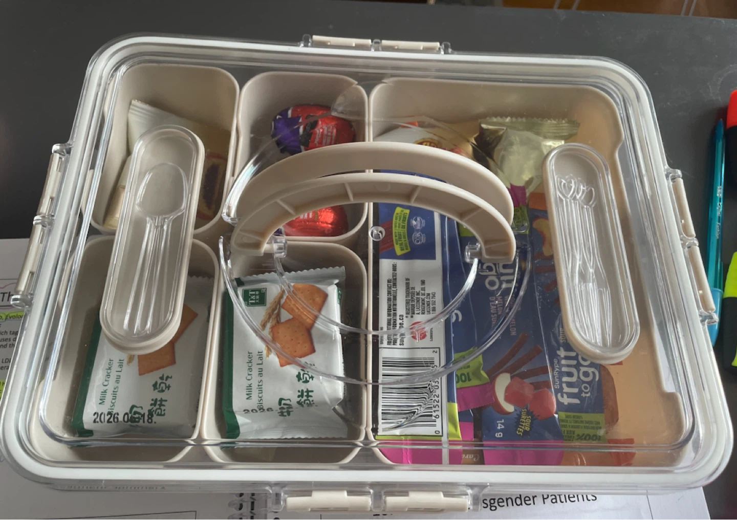 6 Grids-Beige Snack Container - photo 2