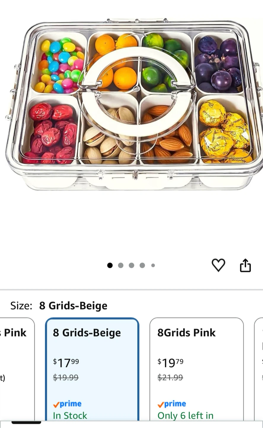 6 Grids-Beige Snack Container - photo 3