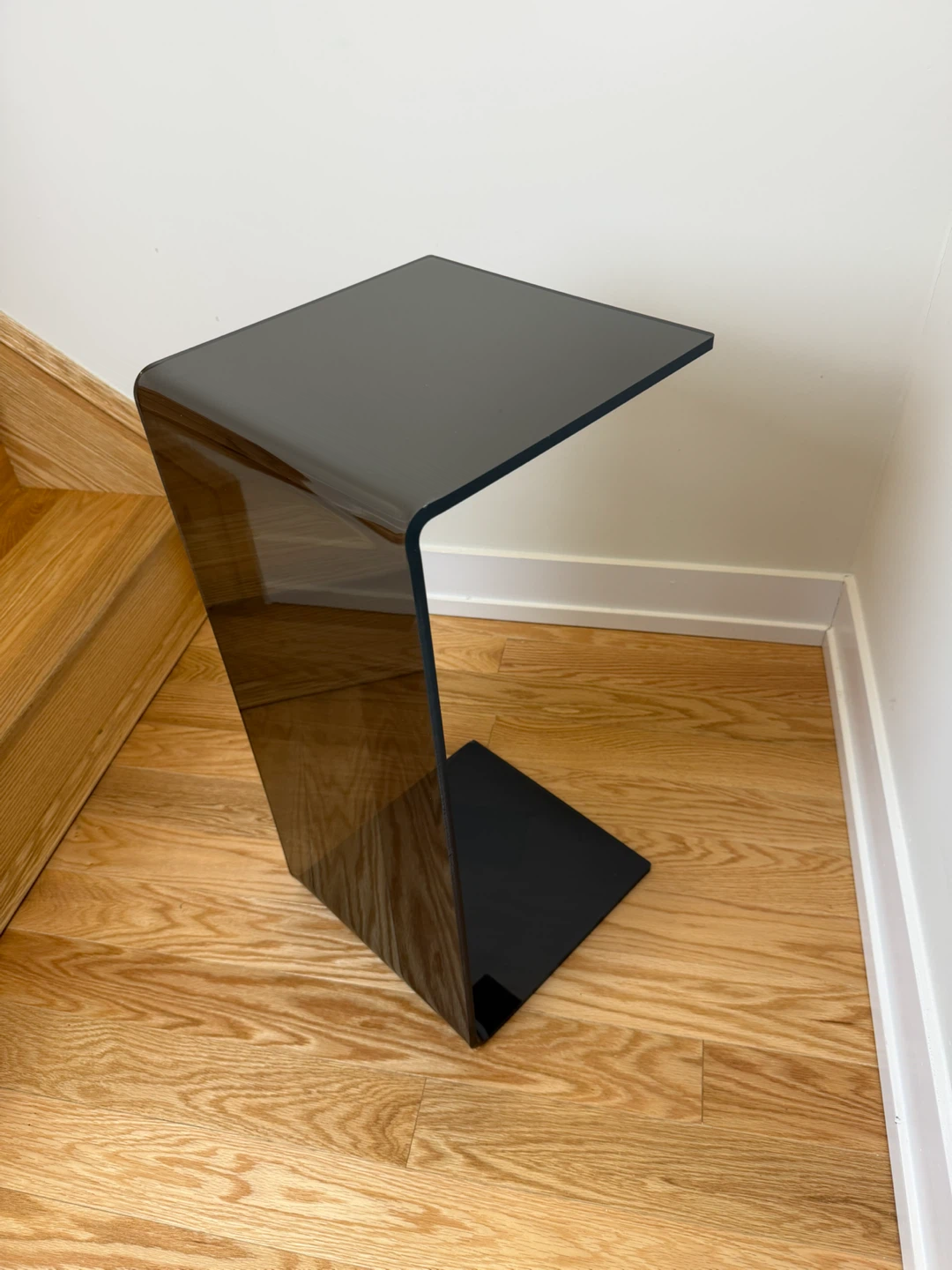 Modern Acrylic C-Shape Side Table
