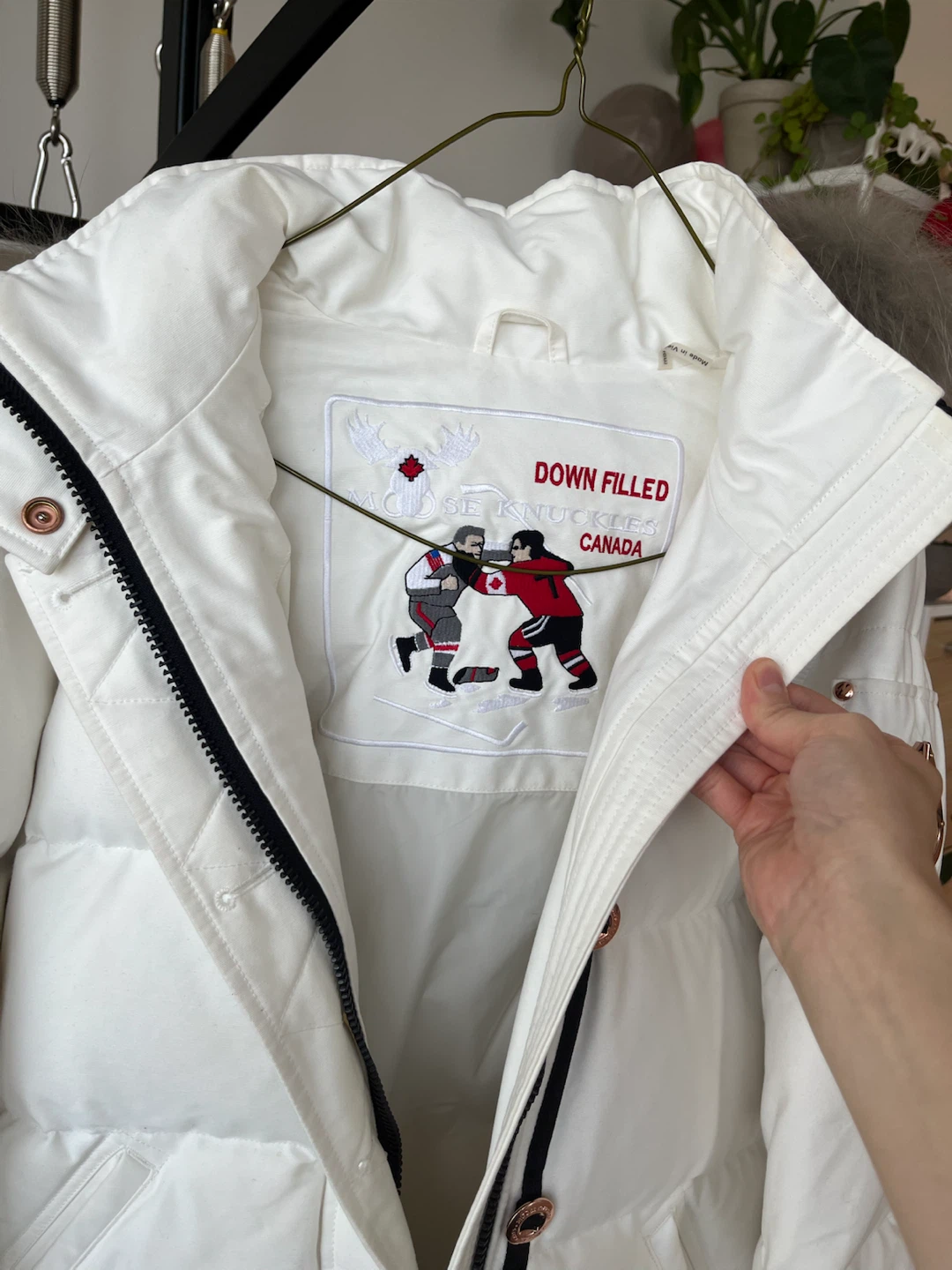 Moose Knuckles Down Filled White Puffer Jacket - photo 3