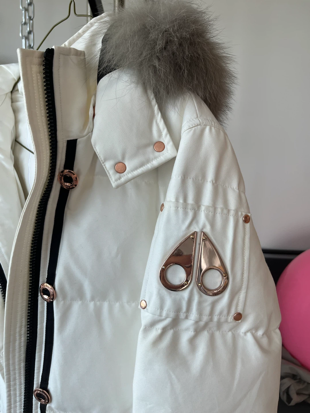 Moose Knuckles Down Filled White Puffer Jacket - photo 4