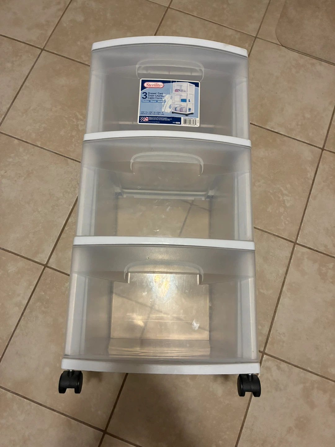 Sterilite 3 Drawer Cart - photo 2