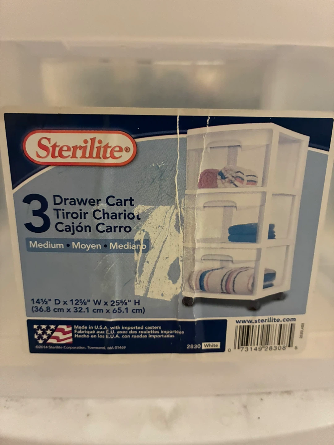 Sterilite 3 Drawer Cart
