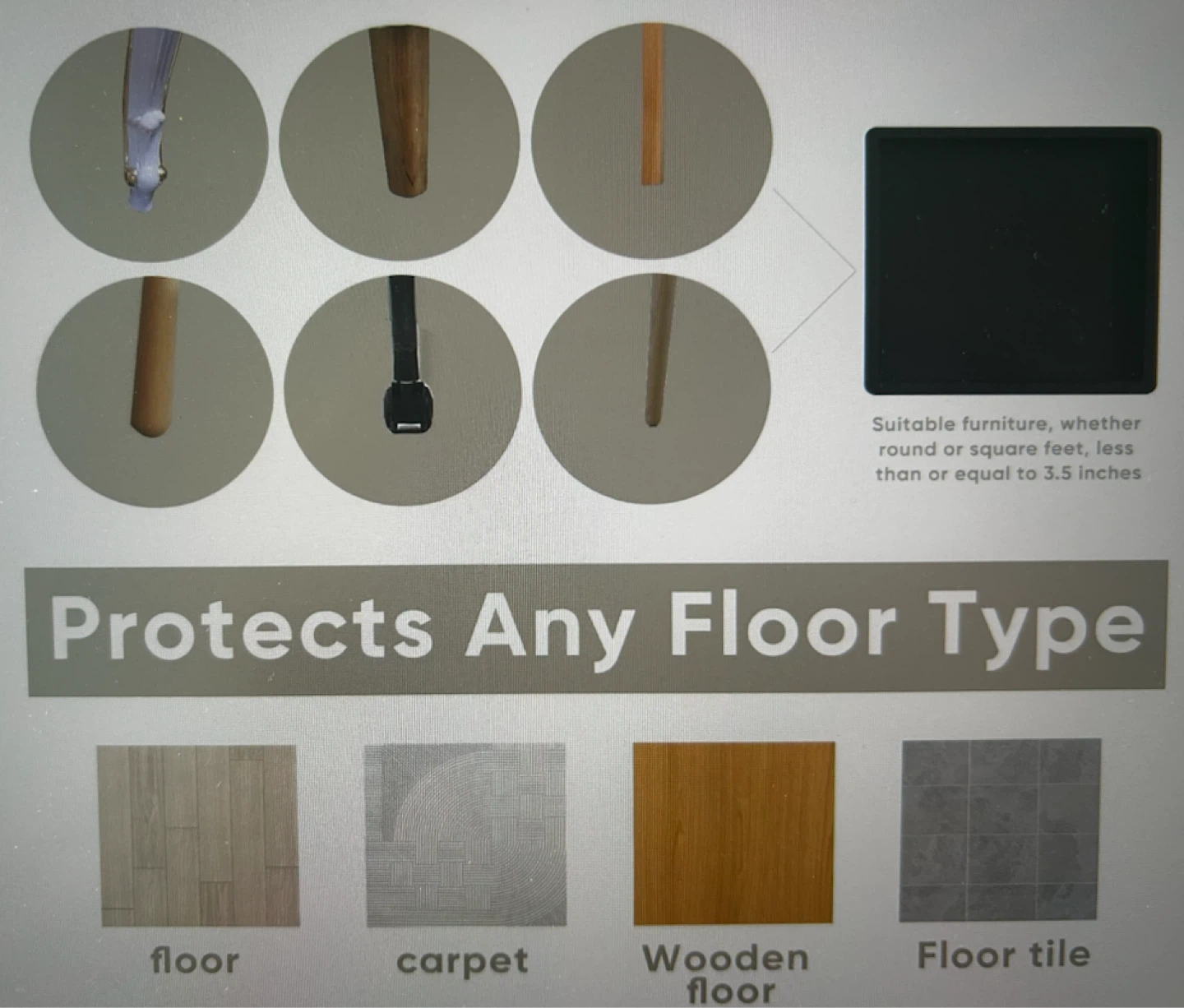 4 Pieces Furniture Leg Protectors - photo 3