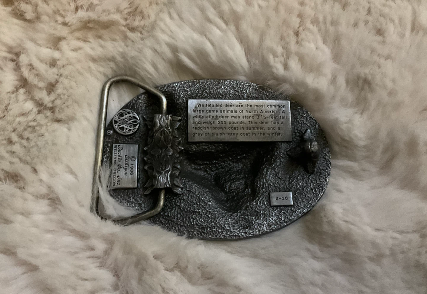 Siskiyou Buckle Co. Whitetail Deer Belt Buckle 1986 - photo 2