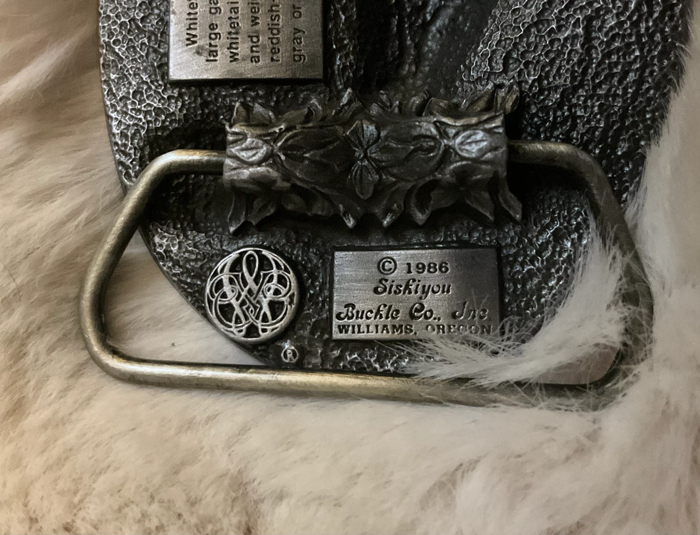 Siskiyou Buckle Co. Whitetail Deer Belt Buckle 1986 - photo 4
