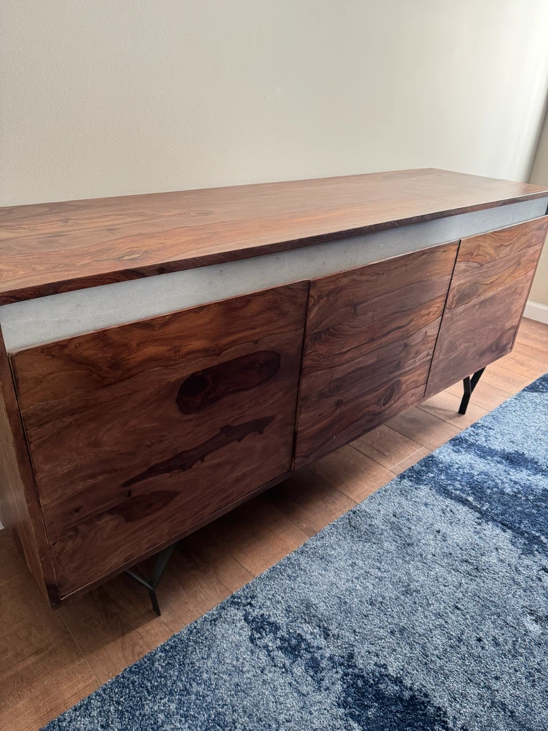 Wooden Sideboard with marble accent - photo 3