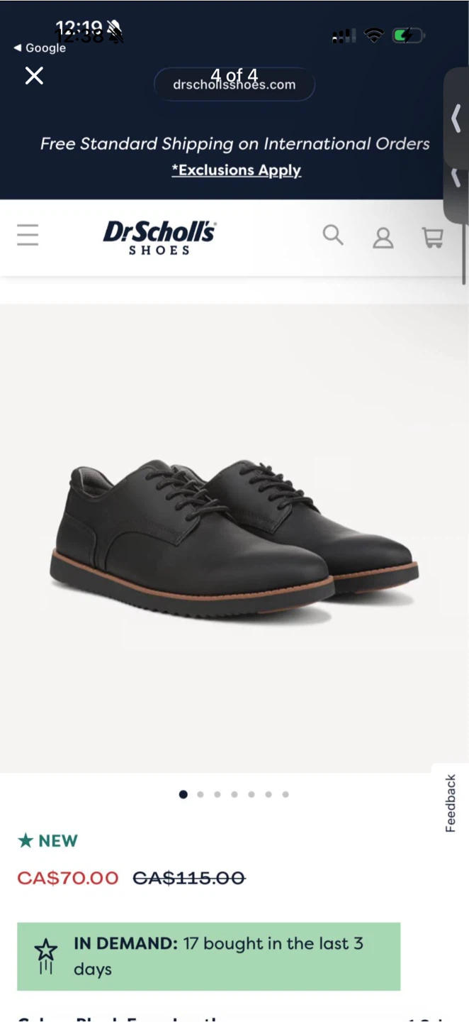 Dr. Scholl's Men's Black Dress Shoes Size 11 - photo 3