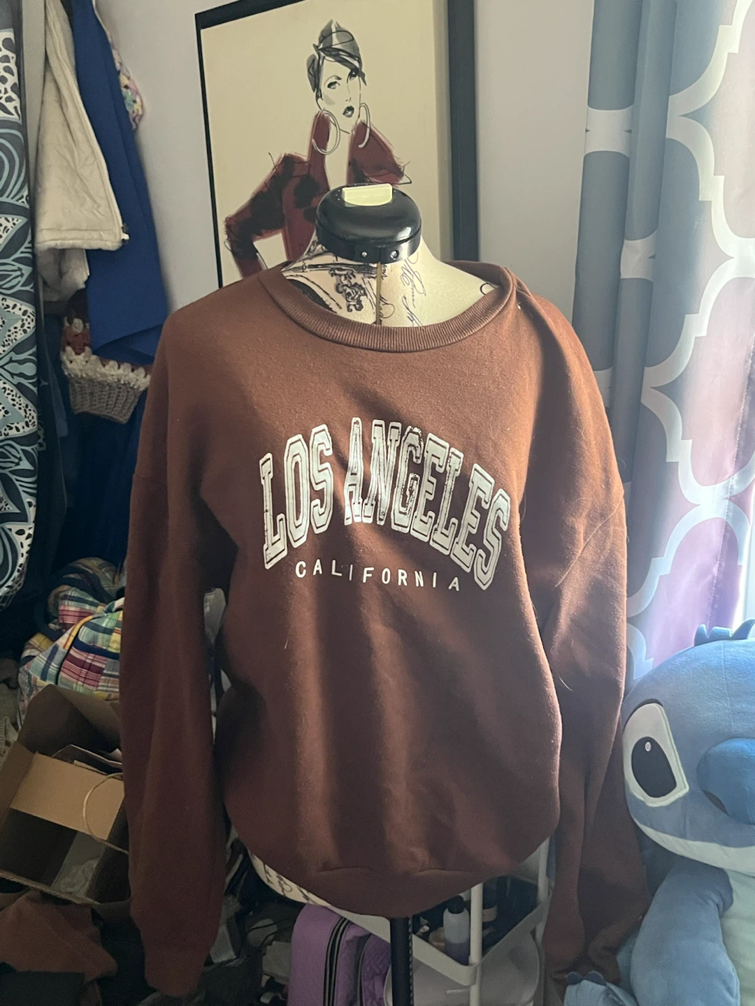 Brown Los Angeles California Crewneck Sweatshirt