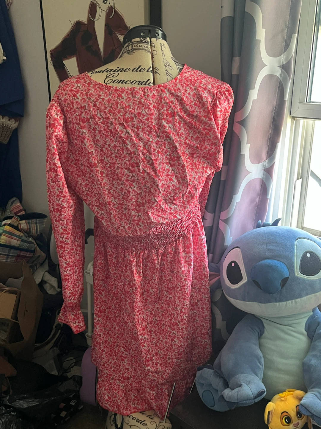 Pink Floral Smocked Dress - photo 2