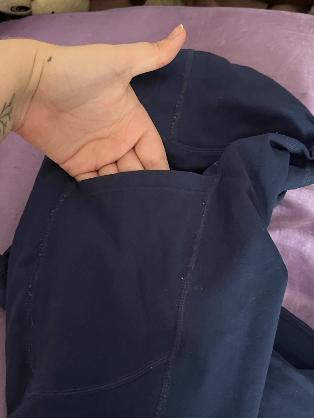 Navy Blue Leggings with Pockets - photo 2