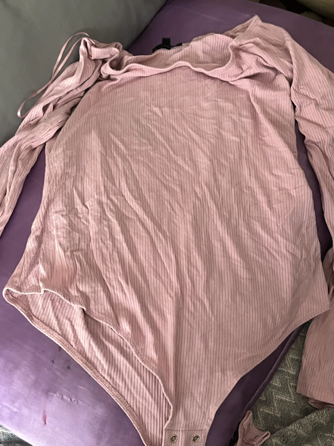 Dynamite Pink Ribbed Bodysuit