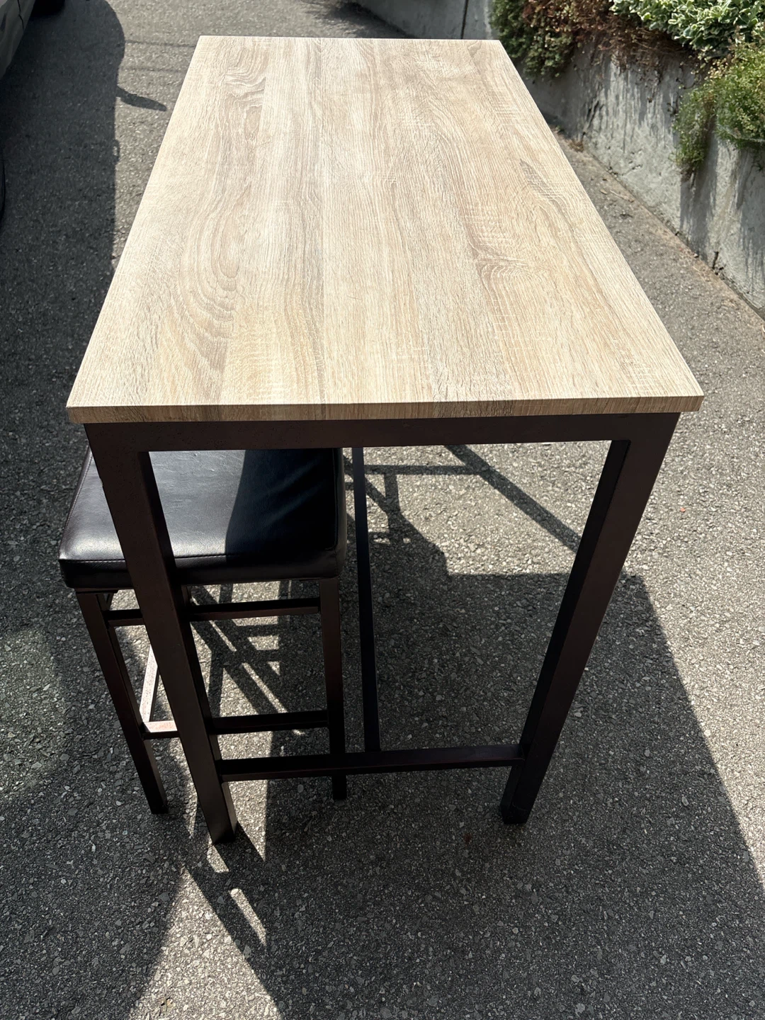 Kitchen Island Bar Table Set with 2 Stools - photo 2